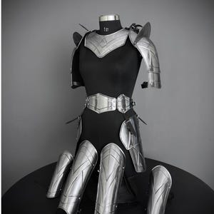 Średniowieczna zbroja kobieca, zbroja rycerska, kostium cosplay LARP, strój fantasy