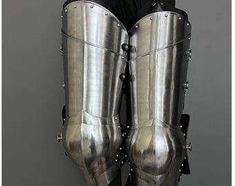 Medieval Knight Steel Thigh Armor: Functional LARP Leg Protection