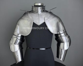 Wearable Medieval Knight Armor: Solid Steel  LARP Cosplay Costume