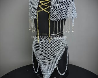 Steel Chainmail Harness: Rings Costume, Cosplay Armor