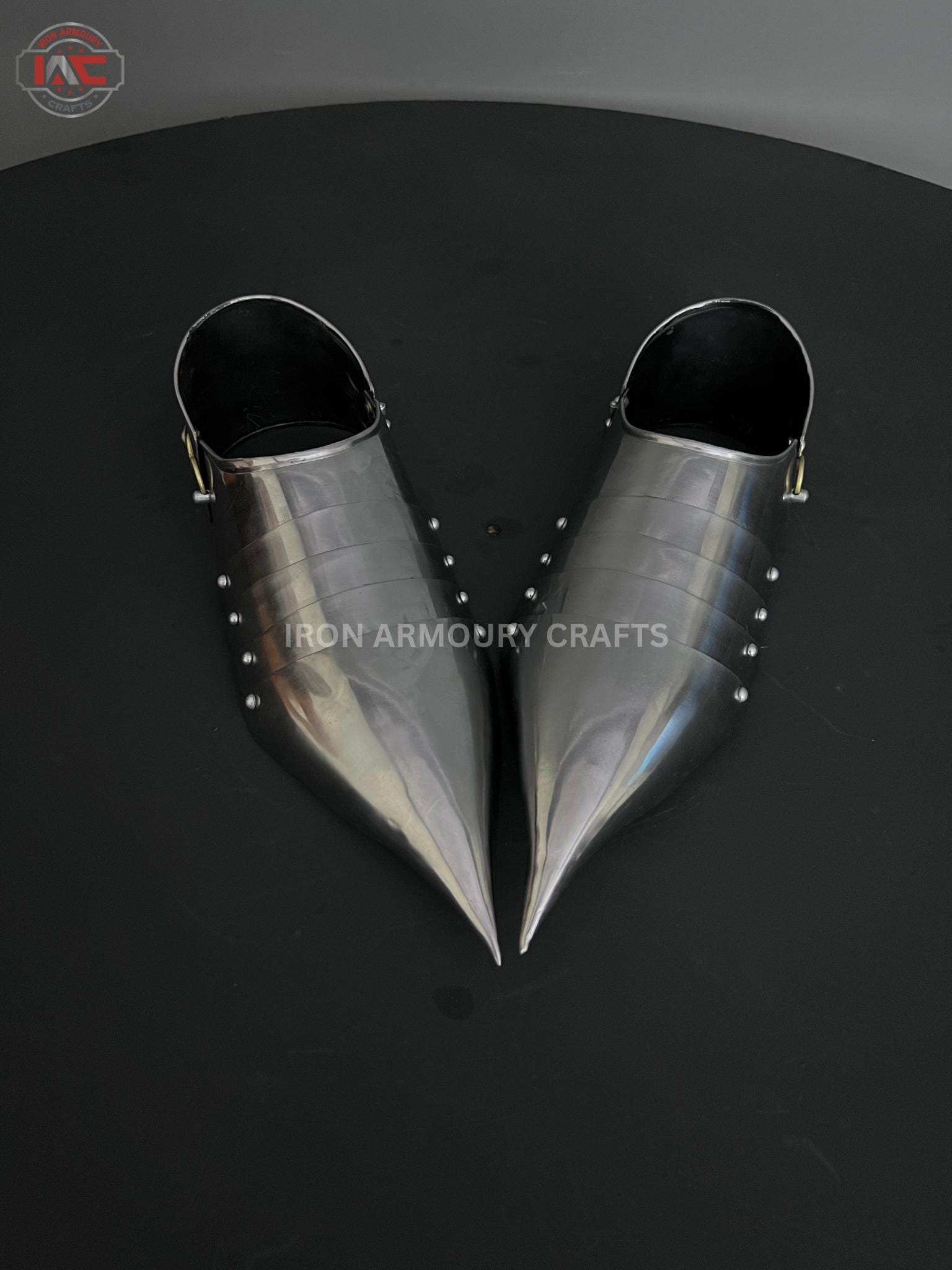 Paire de chaussures d'armure médiévale | Chaussures d'armure en acier
