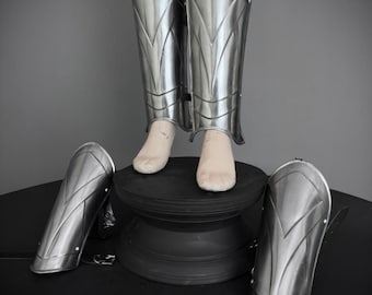 Medieval Knight Steel Armor Set: Leg & Bracer, LARP Cosplay