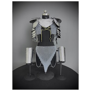 Medieval Cuirass Armor, Brave Lady Armor,Chainmail Armor, Cosplay Armor, Sca Armor, Larp Armor, Fantasy Armor, Gift for women.