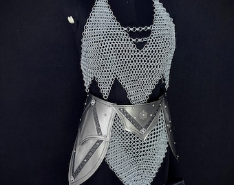 Steel Chainmail Armor Set: Larp Cosplay Wedding Costume
