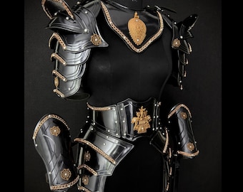 Medieval Black Knight Armor Set – Steel Armor | Female Fantasy Cosplay Costume