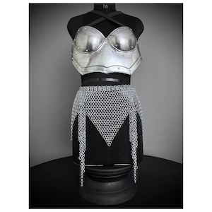 Ancient Knight Lady Armor,chest Armor, Chainmail Skirt Female Armor Costume, Cosplay Armor, Larp Armor, Sca Armor, Gift for Men/Women.