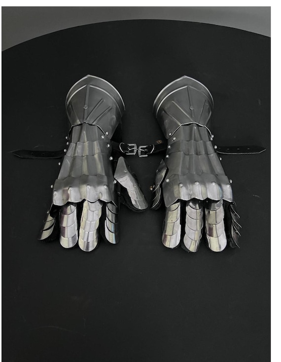 Steel Knight Gauntlets: Functional SCA LARP Cosplay Armor,