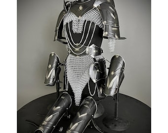 Medieval Cuirass Armor, Brave Lady Armor,Chainmail Armor, Cosplay Armor, Sca Armor, Larp Armor, Fantasy Armor, Gift for women