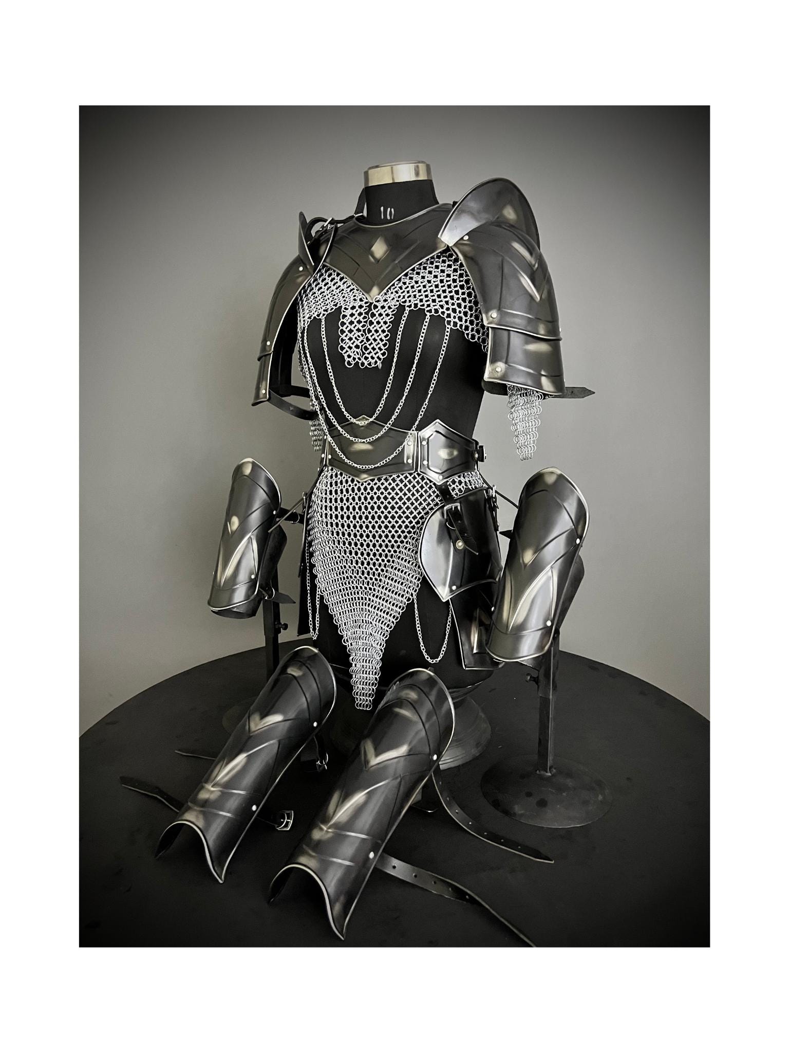 Medieval Cuirass Armor, Steel Chainmail, Cosplay LARP Costume