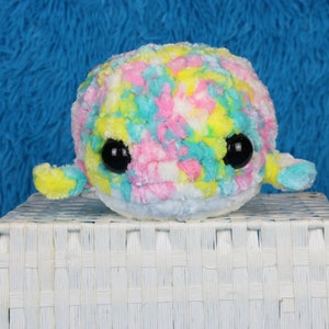 Pastel Whale Crochet Plush