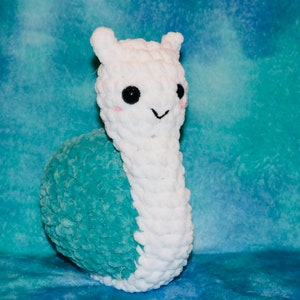 Teal Snail Crochet Plush