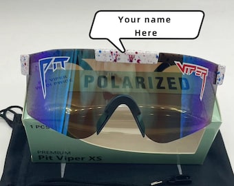 Personalized Name Pit Viper Kids Sunglasses Sports Glasses Fashion Sunglasses Kids UV400 Sports Eyewear Retro Goggles Vintage Outdoor