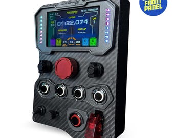 GTE v3 button box for sim racing with 5” display and 16 RGB leds