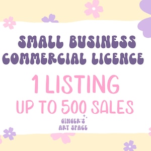 Small Business Commercial License, Commercial License up to 500 Sales of Either Physical or Digital Products, Marketing License
