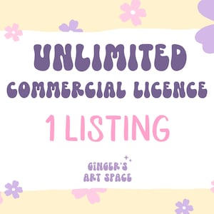 Unlimited Commercial License, Large Scale Commercial License for Physical and Digital Products, Digital Designs Commercial License