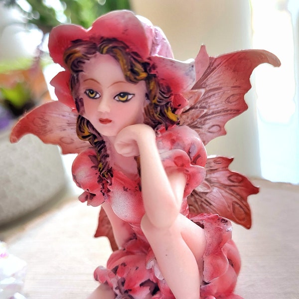 Pink Fairy Pixie Small Fairy, Figurine, Collectible, Decoration, Knick Knacks