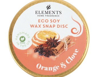 Elements Eco Soy Wax Snap Disc in Orange and Clove Fragrance (1 Disc)