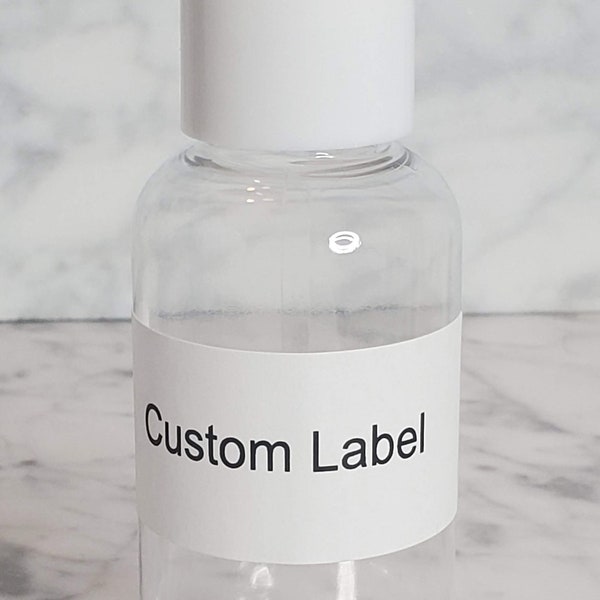 Custom labels for salon retail. Customize your label for use on travel size bottles. Salon/Spa retail products. Travel size product labels.