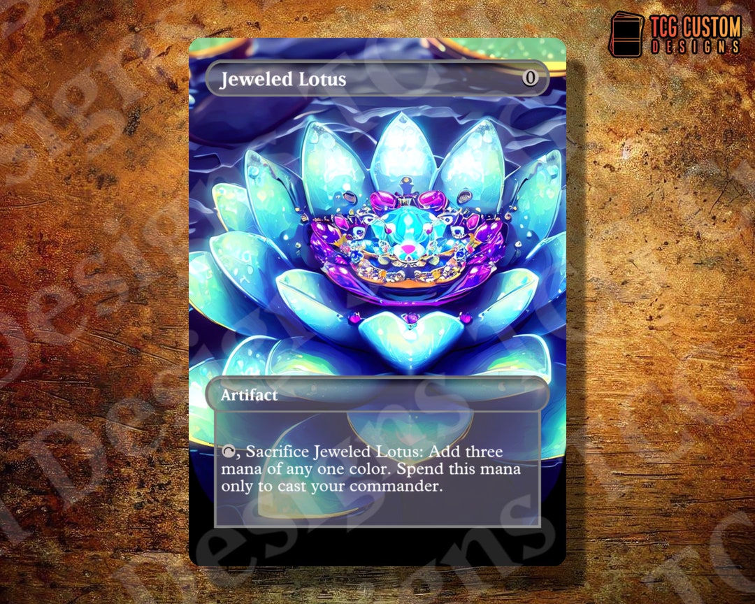 Jeweled Lotus MTG Compatible Proxy Full Art Custom Card Etsy