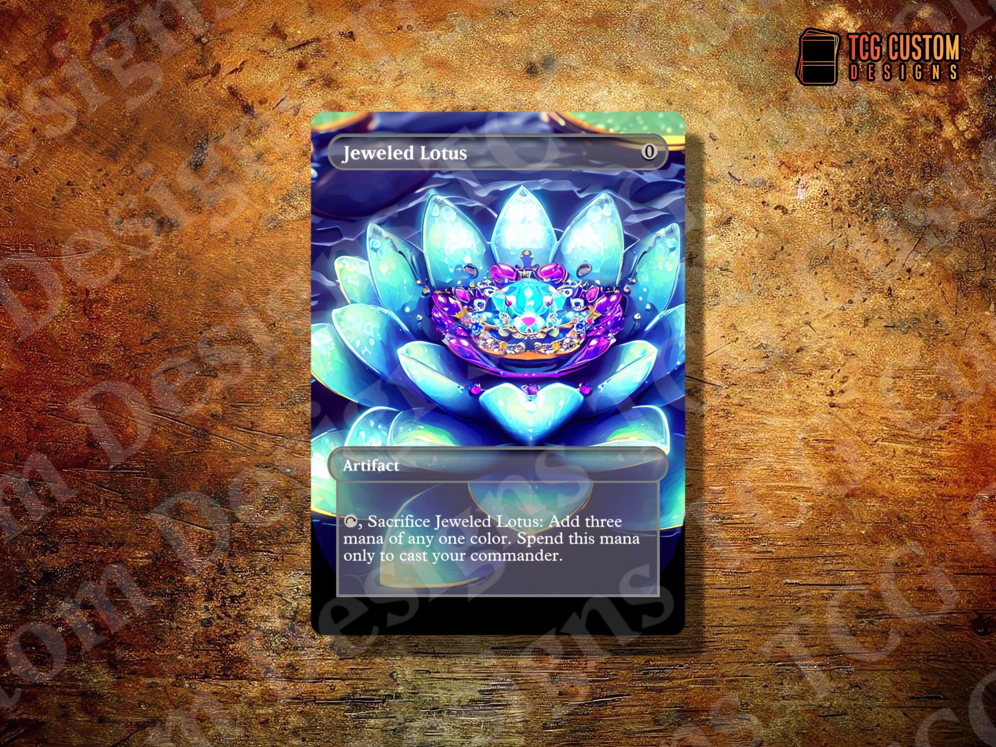 Jeweled Lotus MTG Compatible Proxy Full Art Custom Card Etsy