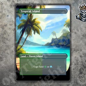 MTG-compatibele proxy voor Tropical Island: aangepaste kaart met volledige kunst
