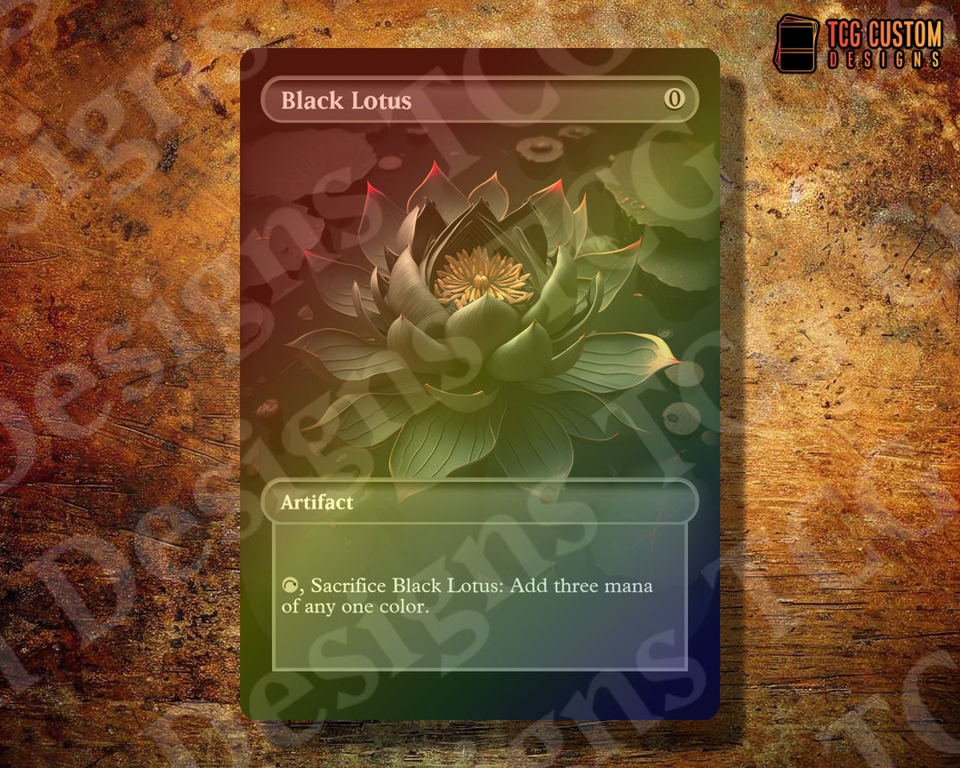 Black Lotus MTG Compatible Proxy Full Art Custom Card Holo Etsy