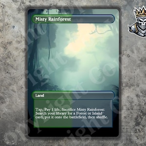 Misty Rainforest Proxy - Full Art Custom Card
