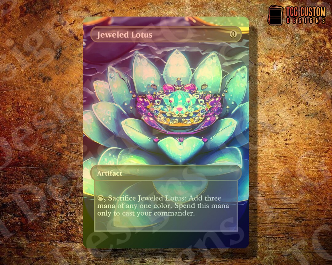 Jeweled Lotus MTG Compatible Proxy Full Art Custom Card Etsy