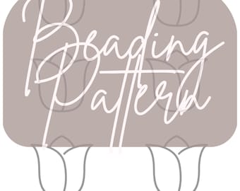 3 sizes native beadwork printable tulip floral template pdf beading pattern print at home