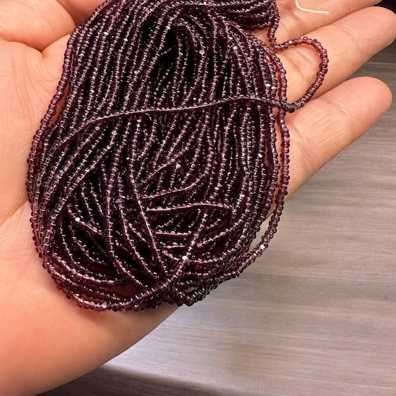 Czech Preciosa Charlotte Cut Seed Beads - Deep Amethyst, 11/0 Hank