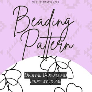 Molde para suporte de celular Pop Socket com flores em miçangas nativas | Padrão de miçangas (Download digital)