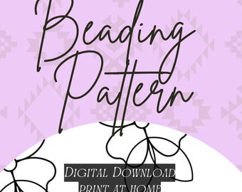 Plantilla/Patrón de abalorios para Pop Socket con diseño de flores (descarga digital)