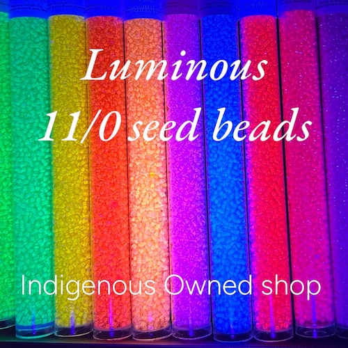 Cuentas de semillas luminosas Miyuki 11/0 - Tubos de 28 gramos / Tienda propiedad de indígenas