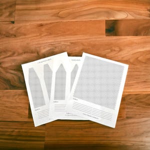 3 styles printable brick stitch earring templates pdf beading graph