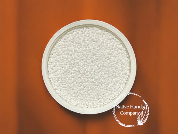 Czech Preciosa Loose 11/0 White Beads - Indigenous Jewelry Making Supplies - Indigenous Owned