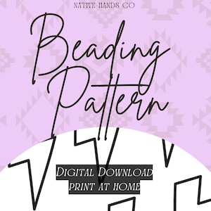 Native beadwork printable lightning template pdf beading pattern