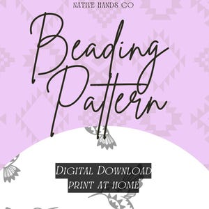 3サイズのネイティブビーズワーク、印刷可能なミラーハチドリフラットステッチテンプレートPDFビーズパターン、自宅で印刷