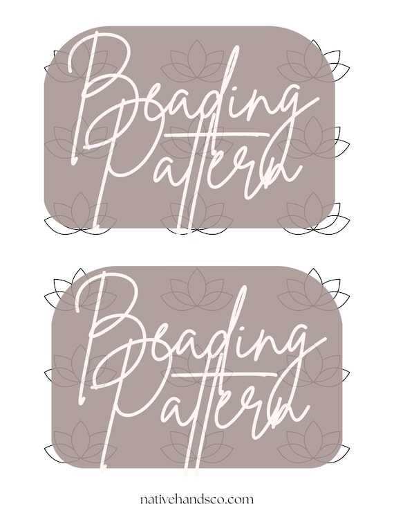 3 SIZES PRINTED Lotus Flower Beading Pattern Native Indigenous Beadwork Template