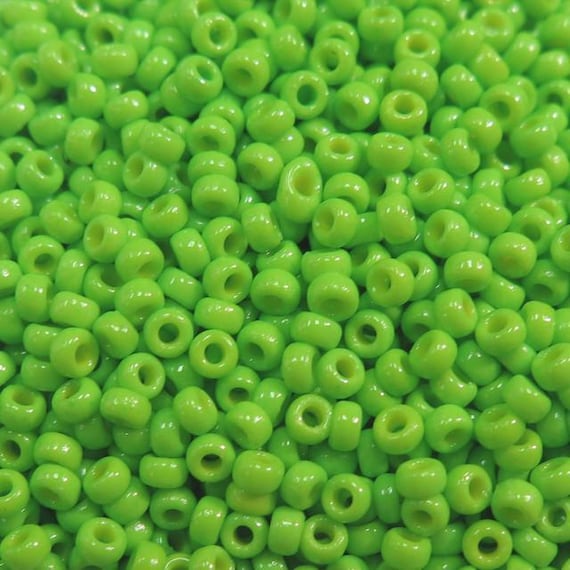 Miyuki 4471 Duracoat 11/0 Seed Beads | Lime Green, Kiwi Green
