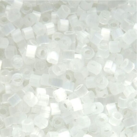 Miyuki Delica 11/0 Silk Glass Beads, Frozen Blue, 6 Gram Tube