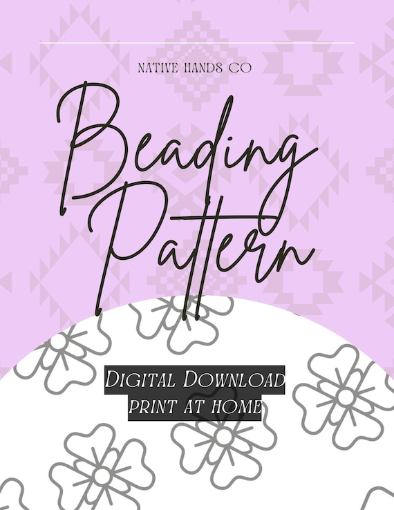 Native Floral Beadwork Template – Flat Stitch, 2 Patterns (PDF Pattern)