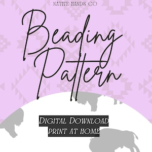 Mönster med speglade buffelpärlor, 3 storlekar (PDF-nedladdning)