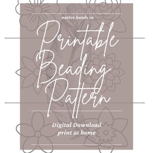 Floral Beading Pattern Template - Native Beadwork Designs (PDF Pattern)