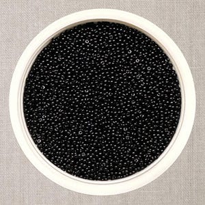 Czech preciosa loose 11/0 jet black 23980 beads - indigenous jewelry making supplies - indigenous owned