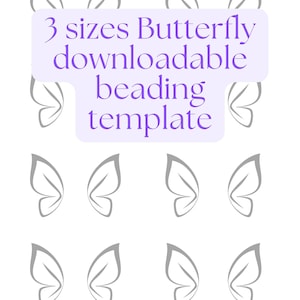 Mirrored Butterfly Wings Beading Pattern, 3 Sizes (PDF)