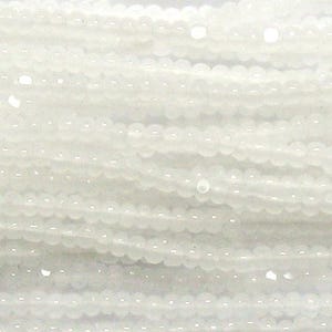 Czech Preciosa Charlotte Cut Hank 11/0 Alabaster Opal Seed Beads - Indigenous Jewelry Making Supplies - Indigenous Owned - 34-36 grams