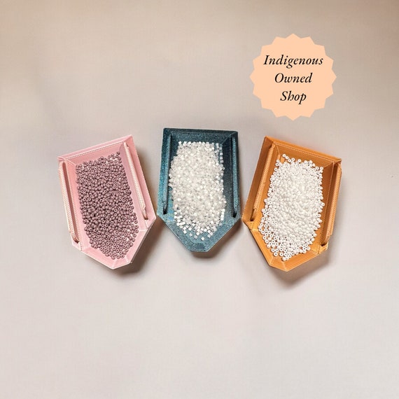 Set of 3 Bead Trays, Bead Organizer, Non-Tipping Tray for Beading, Peyote, Brick Stitch, 3D Printed | Native Owned