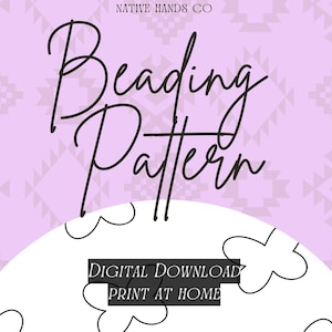 3 sizes native beadwork printable butterfly outline template pdf beading pattern print at home