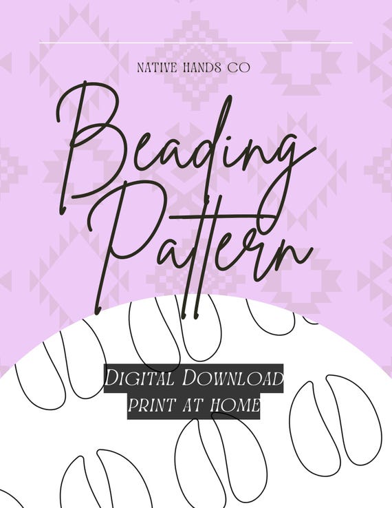 Beadwork Buffalo Hoof Prints Template – Native Stitch Pattern (PDF Download)