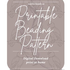 Bald Eagle Beading Pattern | Mirrored Template, 4 Sizes (PDF Pattern)
